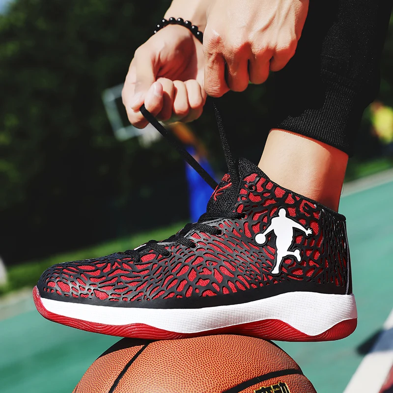 

Man Basketball Shoes Air Breathable High Top Light Basketball Sneakers Men Outdoor Sports Gym Ankle Boots