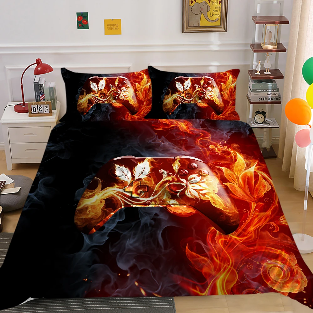 

Home Textile Game Handle Duvet Cover Set King Size Bedding Set 2/3 Pcs Bedclothes Modern Home Bed Set