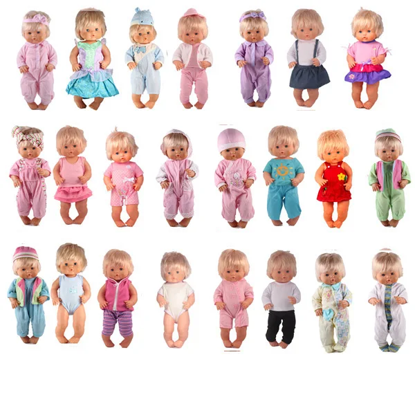 15pcs outfits1 Одежда для кукол подходит 41 см Nenuco кукла Nenuco y su Hermanita Ropa Nenuco 15 шт, смешанные цвета, разные наряды для 16 дюймов Nenuco кукла - Цвет: 15pcs outfits1