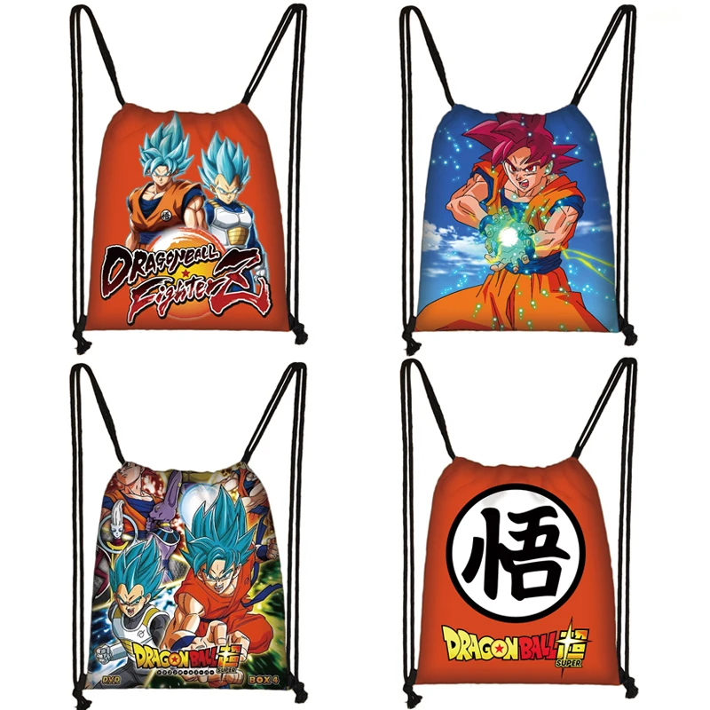 Аниме dragon ball drawstring сумка Goku Saiyan холщовый рюкзак подростковый рюкзак для мальчиков сумки для хранения