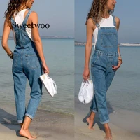 women jeans loose denim pants solid color high waist jeans fashion street style overalls