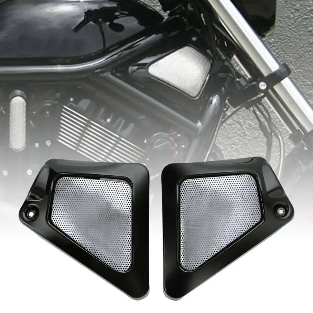 Мотоциклетная черная/хромированная рама Airbox боковые Чехлы для Harley V-Rod VRSCAW Screamin
