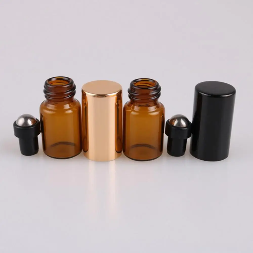 6 шт Янтарный Стекло бутылка с роликом мяча Эфирное Масла Накручивающийся