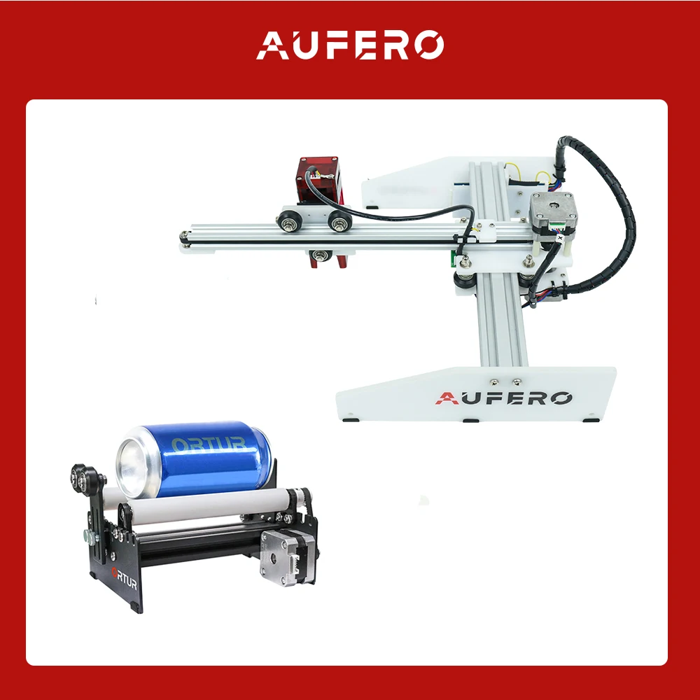 Aufero Laser 1 Laser Cutting Engraving Machine with High Quality Low Price Rotary Roller for DIY Logo Design Art Craft Glass