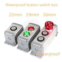 161922mm aluminium alloy protective box for metal push button switch ip67 waterproof industrial 1234 holes single row