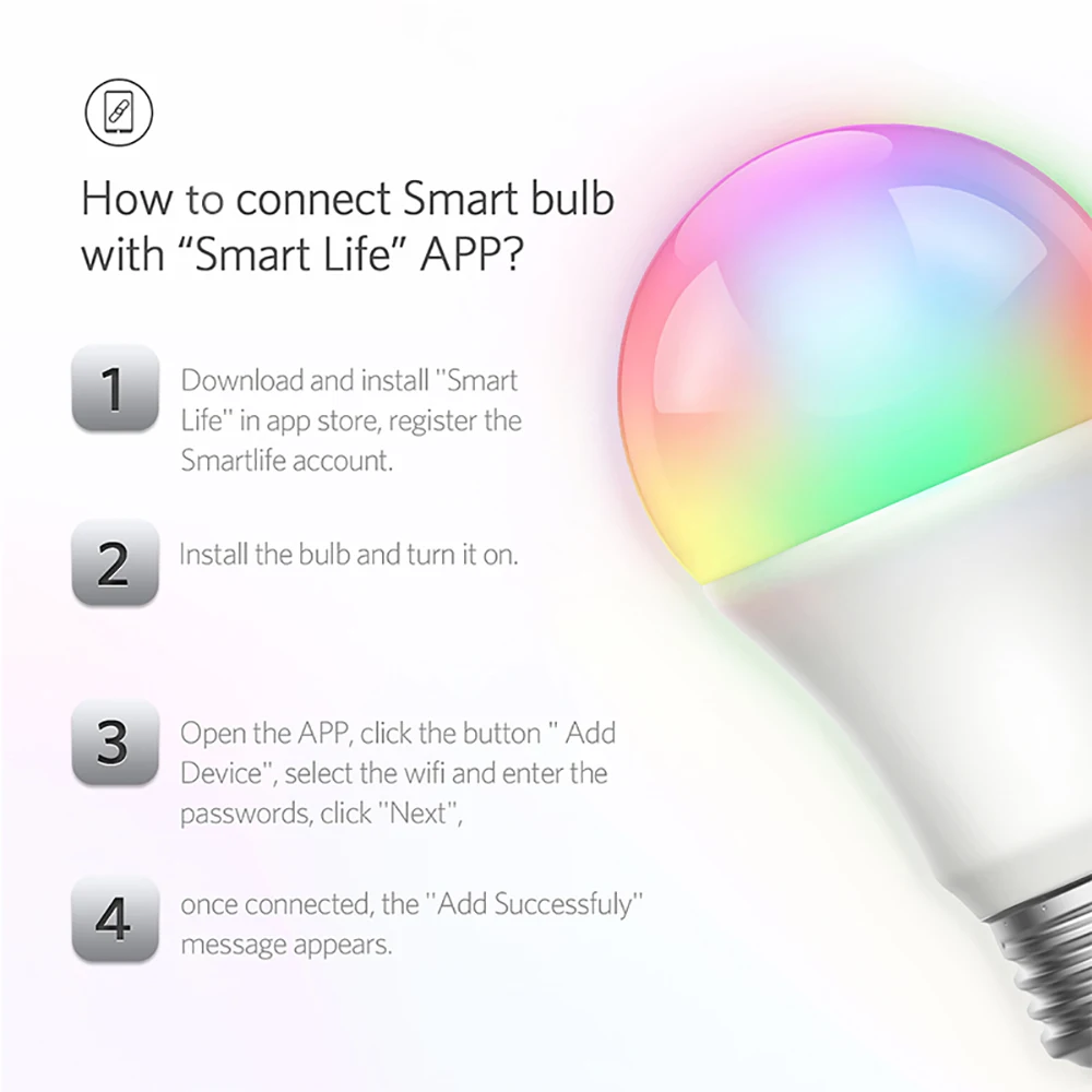 9W WiFi Smart Bulb E27 Tuya Led Light Inteligente Lamp 220V Home Magic Light Work With Alexa Google Assistant