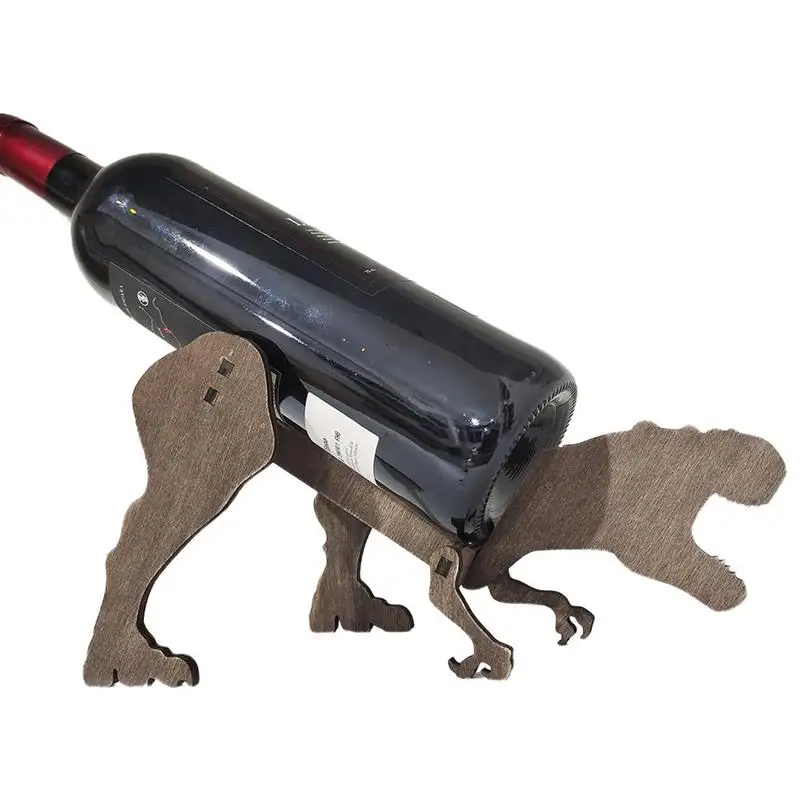 Забавный деревянный винный шкаф статуя творчество динозавр Форма емкости для
