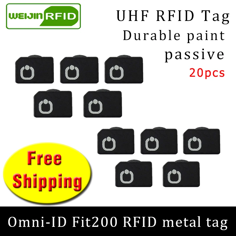 UHF RFID metal tag omni-ID Fit200 915m 868mhz Alien Higgs3 EPC 20pcs free shipping durable paint smart card passive RFID tags