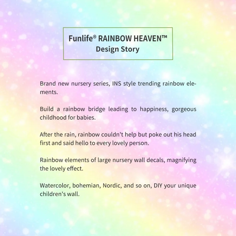 

Rainbow Heaven Self-adhesive Wall Stickers Ins New Kindergarten Children's Room Decoration Stickers