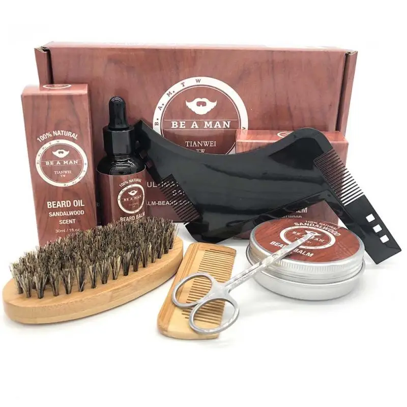 Набор для чистки бороды с расческой шампуня 6 шт./набор мужчин путешествий