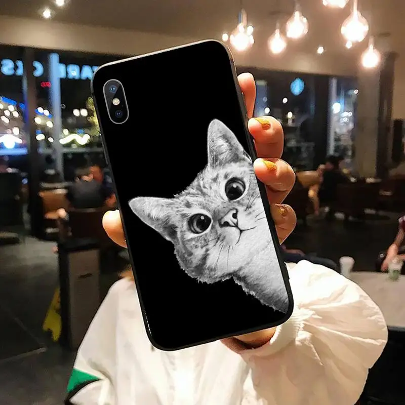 

Animal black Cat Moon high quality mobile Phone Case cover for iPhone 11 12 pro XS MAX 8 7 6 6S Plus X 5S SE 2020 XR