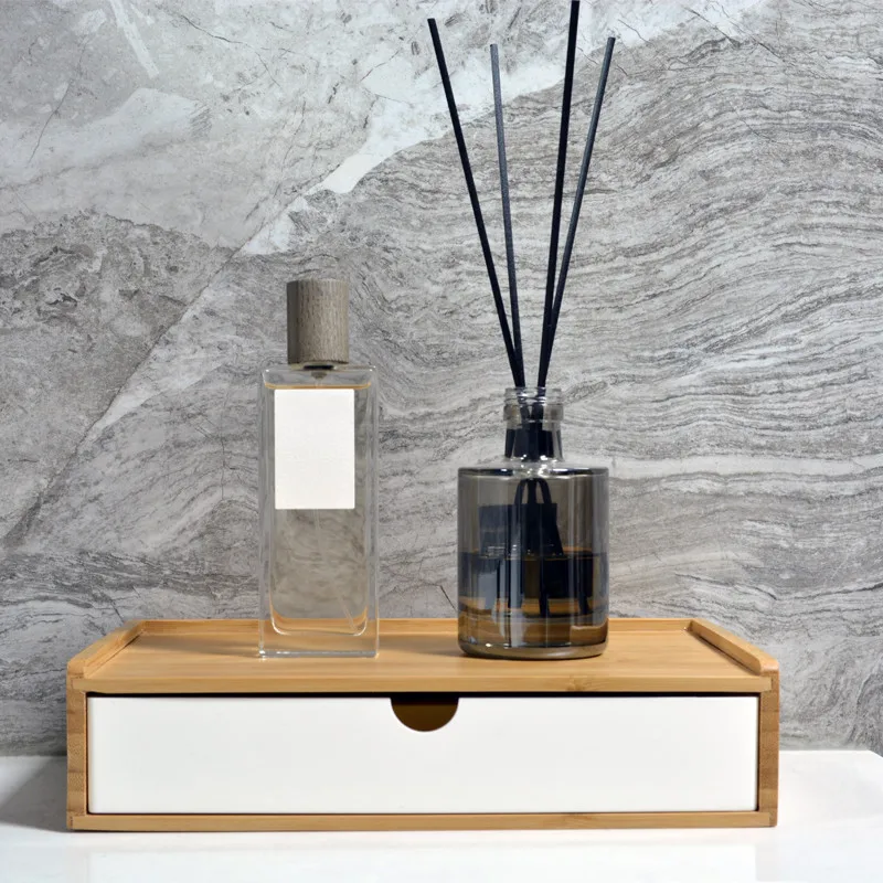 

Jewelry & cosmetics storage box Bamboo Hotel Toiletries Storage Organizer Pull-out Hotel Room Tooth Set Storage Box