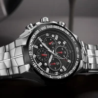 sports watches for men fashion quartz men big clock wwoor top brand luxury military full steel waterproof chronograph wristwatch