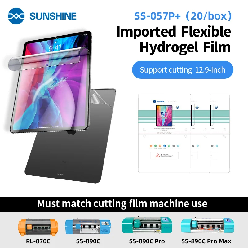 

SUNSHINE SS-057P+ 12.9 inch tables Hydrogel Film Screen Protector For IPAD Tablet Movie sheets For SS-890C Cut Machine