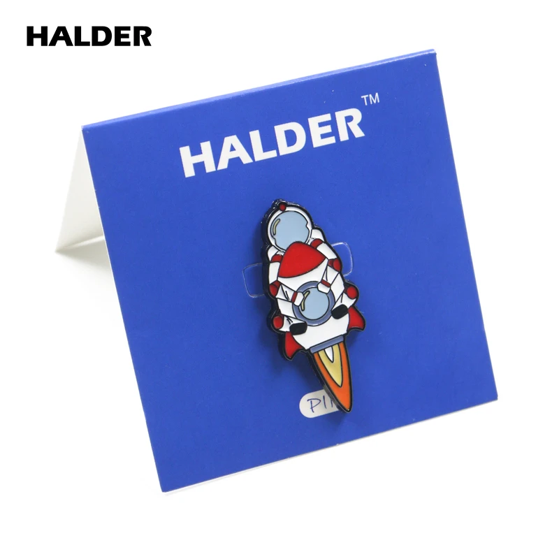 BR0007 HALDER, Мультяшные модные ювелирные изделия, Вселенная, астронавт, космический корабль, планеты, ракета, броши, космос, булавки, Нагрудный значок, одежда
