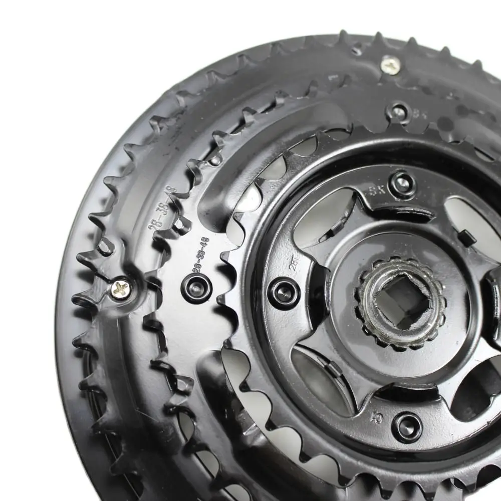 

PROWHEEL 28/38/48T 7/8/9 Speed MTB Bicycle Crank Set 170mm Tooth Plate Square Hole Bicycle Crankset Bike Sprocket Bike Parts