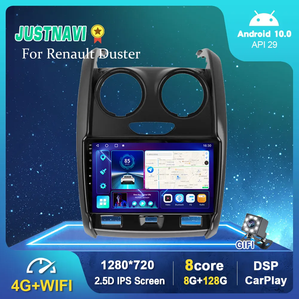 

Newest Android 10.0 Car Radio For Renault Duster 2015-2020 GPS Stereo Auto Player Carplay 6G 128G DSP 1280*720P Video Out Radio
