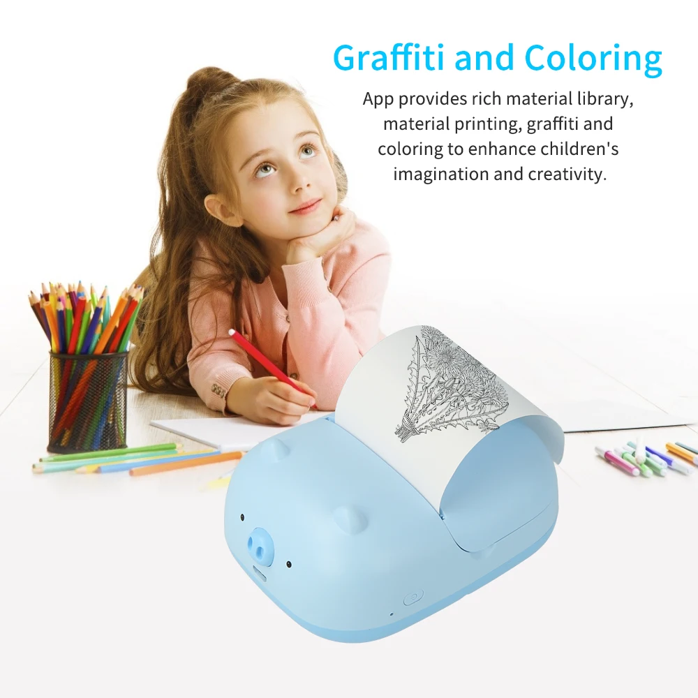 Портативный Термальность принтер 200 точек/дюйм Мини карманный фото eList чековый BT