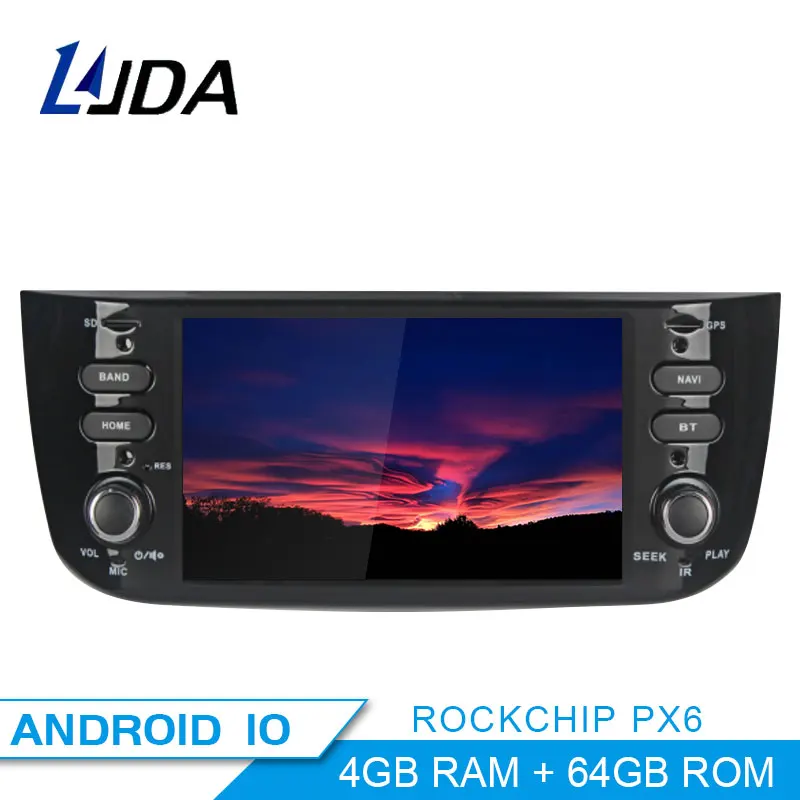 Автомагнитола PX6 1 din Android 10 0 мультимедийная стереосистема для Fiat Grande Punto Abarth EVO Linea
