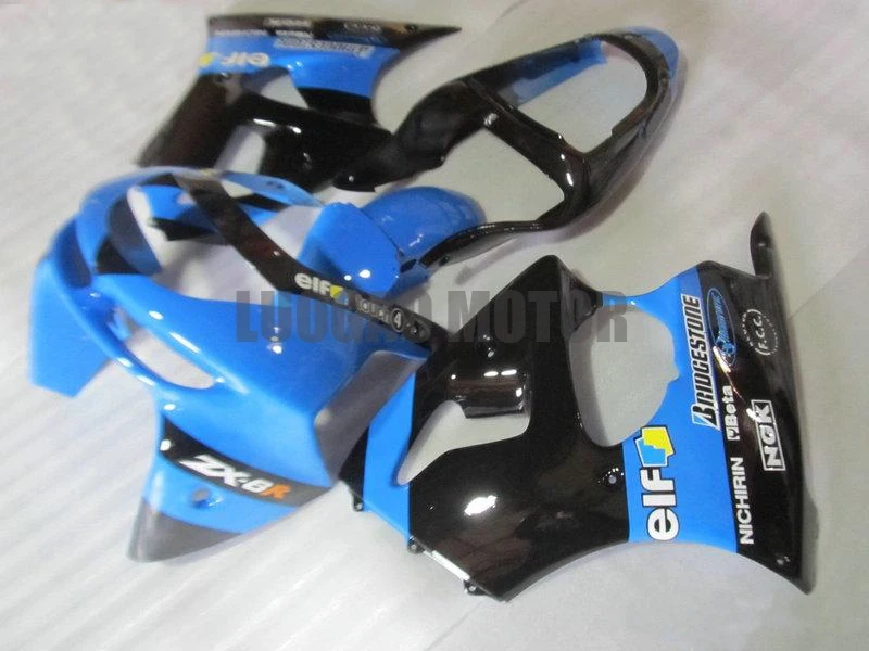 

Free Customize Motocycle fairings kit for Blue Black Kawasaki Ninja ZX6R Bodywork ZX-6R fairing parts ZX 6R 98 99 1998 1999