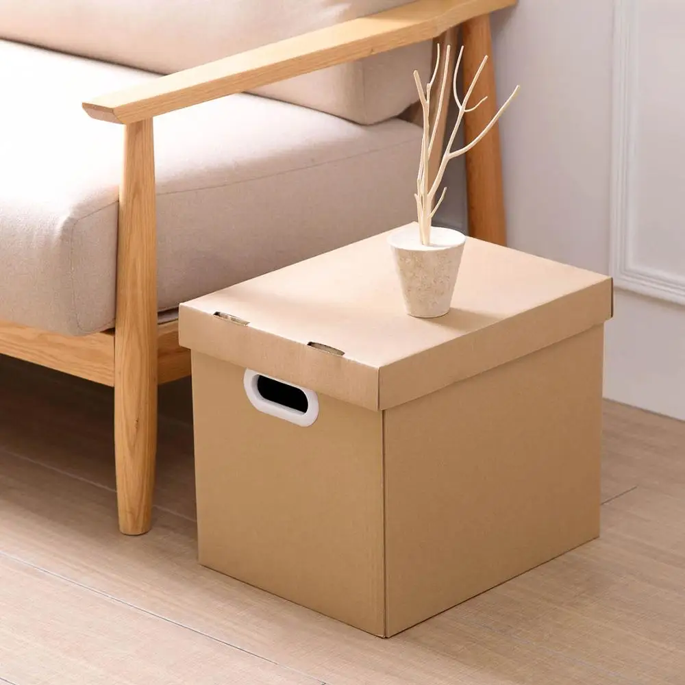 Большие бумажные складные корзины для хранения 21/29 л ящик домашняя коробка книг