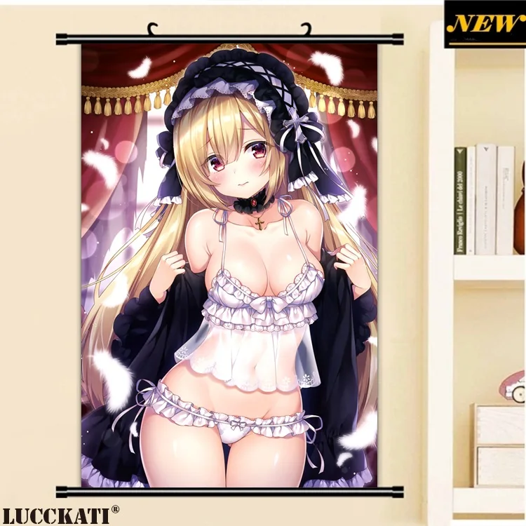 40X60 см Dengeki Moeoh бикини купальник бюстгальтер попка сексуальный лоли каплей мультфильм аниме Настенная картина плакат прокрутки холст живопись