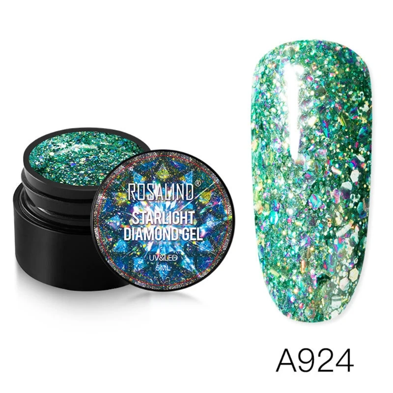 

ROSALIND Starlight Diamond Gel Nail Polish Paint Varnishes Lacquer Nail Art Design Semi Permanent Soak Off Base Top Coat