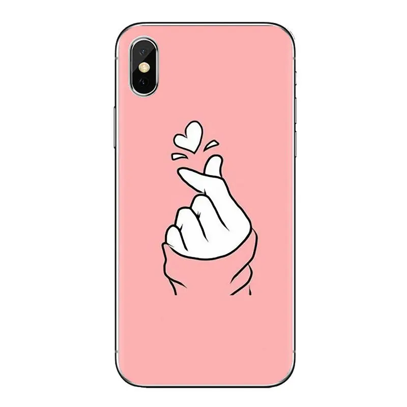 Черно-белый силиконовый чехол с рисунком сердца Love kpop для Xiaomi Redmi 4 3 3S Pro mi 4i 4C 5 5s Max