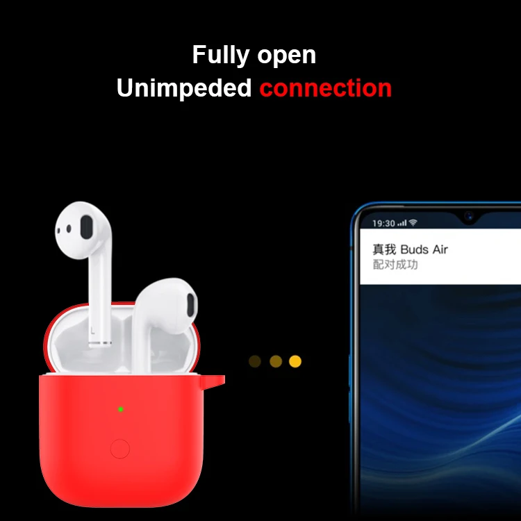 Чехол для наушников Realme Buds силиконовый чехол с защитой от ударов и