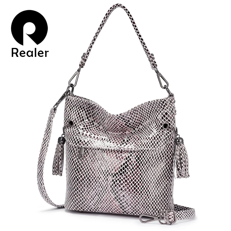 Женская сумка хобо с кисточками принтом животных|Сумки ручками| |