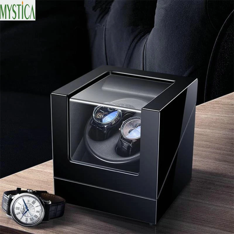 Автоматический чехол органайзер для часов роскошный деревянный кожаный мотор