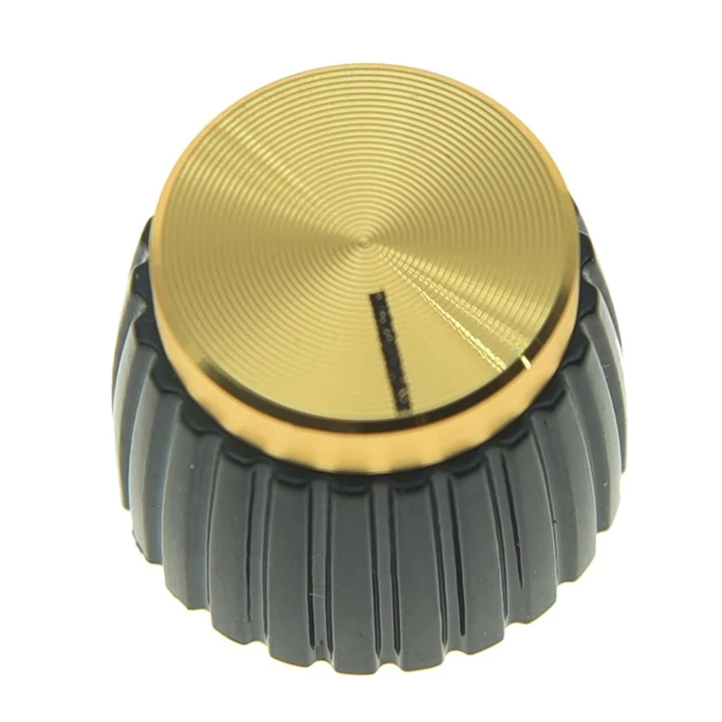 15Pcs Guitar AMP Amplifier Push on Fit Knobs Black with Gold Aluminum Cap Top Fits 6Mm Diameter Pots Marshall Amplifiers | Спорт и