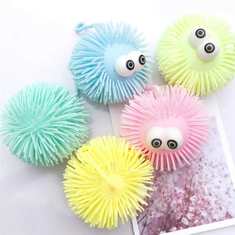 

12pcs Luminous Flashing Toy Balls Stretchy Balls for Kids (Assorted Color)