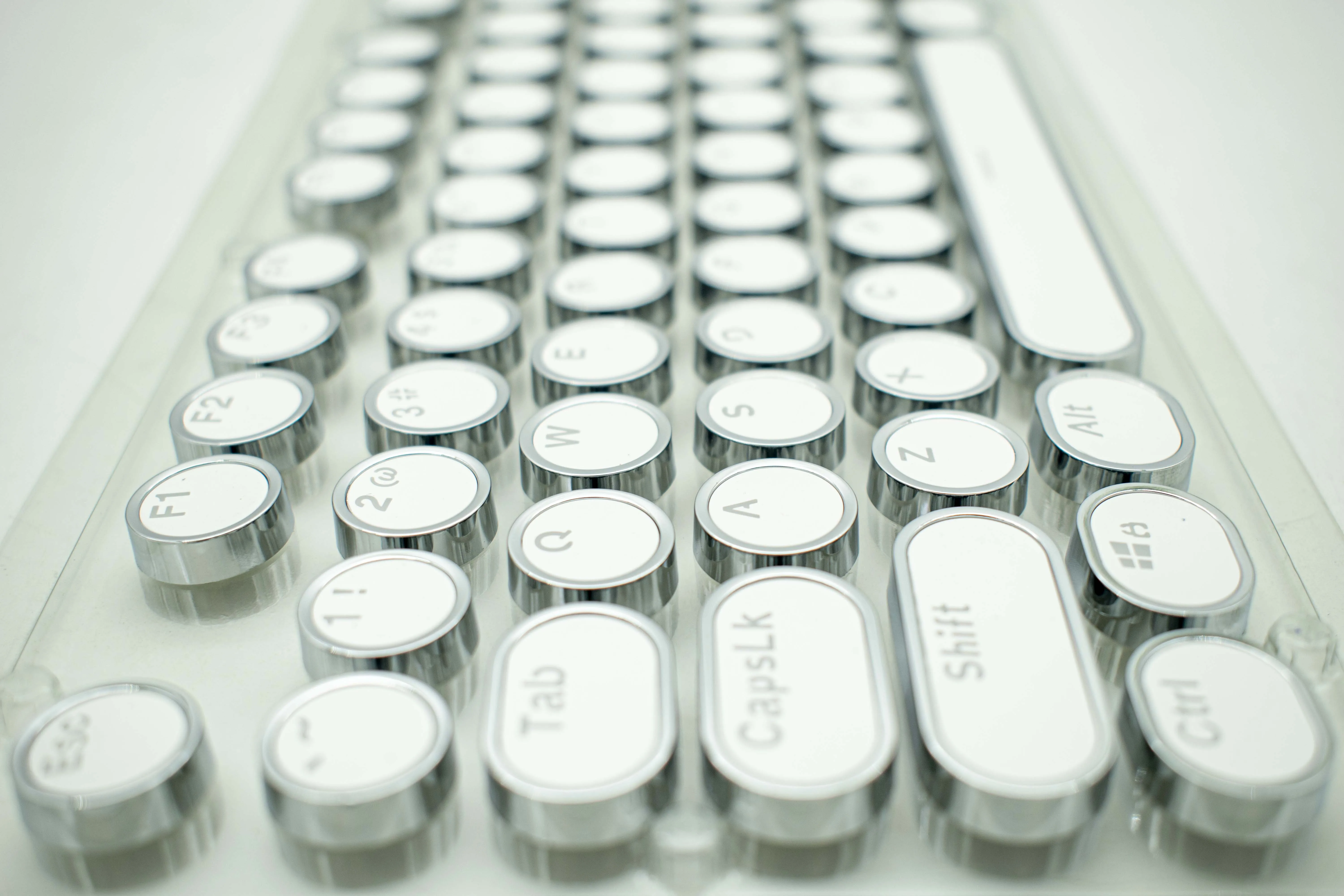 

KK Gaming Electroplate of rim keycaps Round Shape Keycaps Backlit through Keycaps for Mechanical keyboard