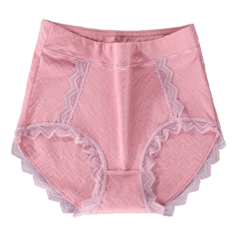 5pcs women's High waist underwear women large cotton antibacterial 100kg lace ladies cotton panties shorts briefs Summer 5xl 6xl
