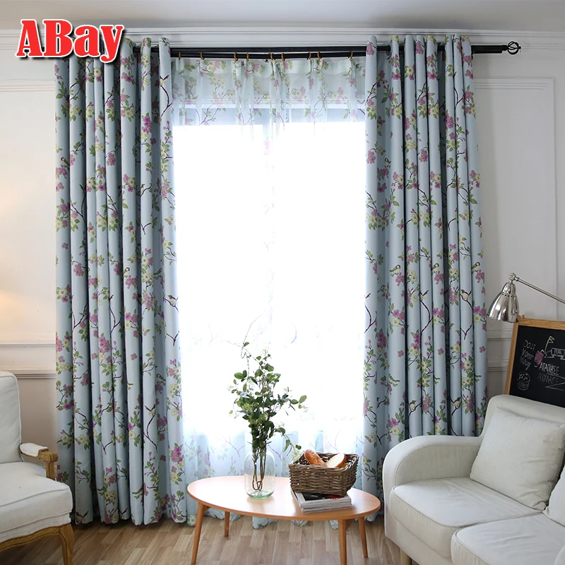 

Printed Bird Living Room Blackout Curtains Thick Bedroom Curtain for Children Blinds Curtains for Windows Decoration