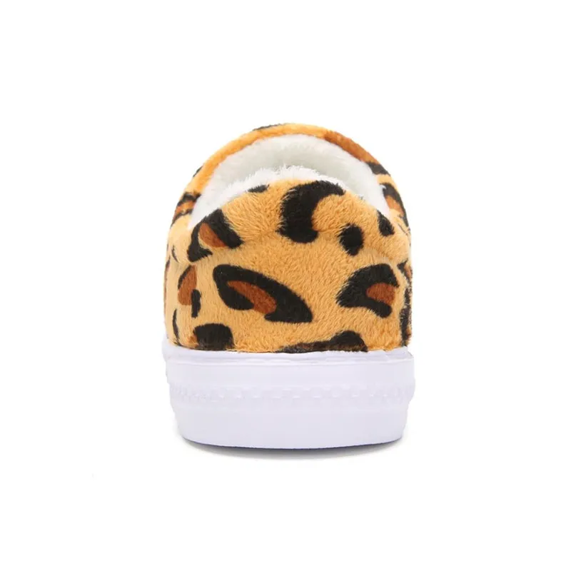 COSMAGCI/Новинка 2019 года зимние женские лоферы с плюшевой подкладкой из кожи