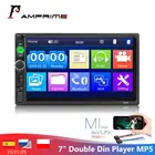 AMPrime 7-дюймовый 2 Din MP5 плеер с поддержкой Android Iphone Mirror Link, Bluetooth, многофункциональное USB Авторадио с подключением к камере заднего вида