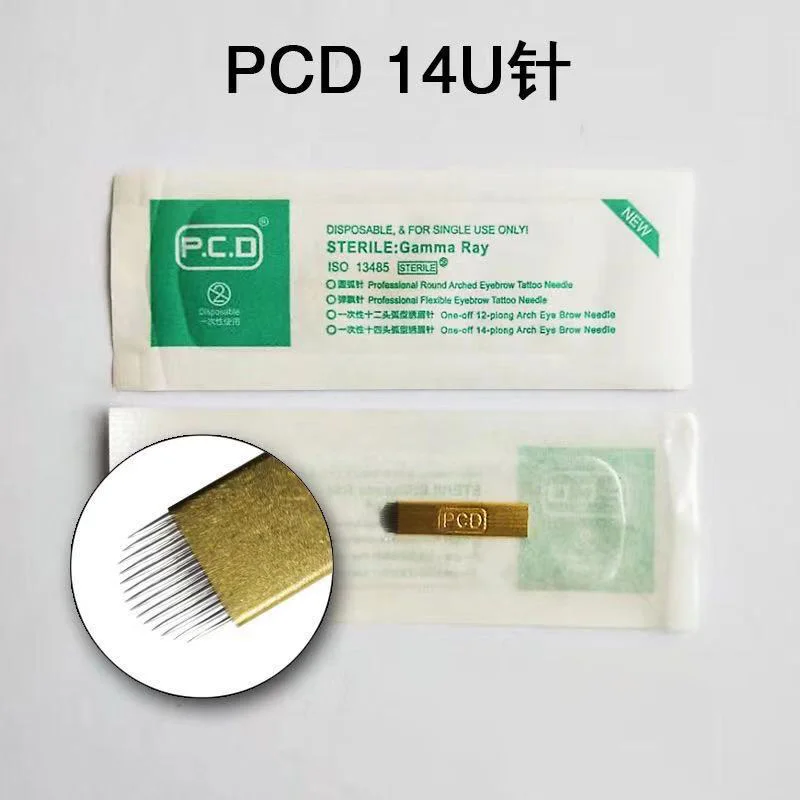 500 шт. жесткие PCD 12/14/19 U-образные булавки для перманентного макияжа бровей Тату