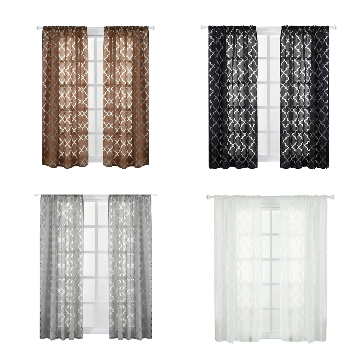 Марокканские тюлевые занавески для окон декор гостиной прозрачные Занавески с