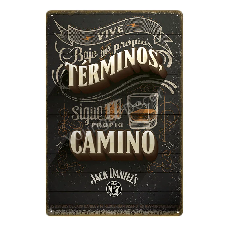 YD1445AI Jim Black Beer Jennessee виски винтажные металлические знаки Наклейка на стену для бара паба клуба человек пещера декоративные тарелки Олово плакат YI-067 - Цвет: YD1445AI