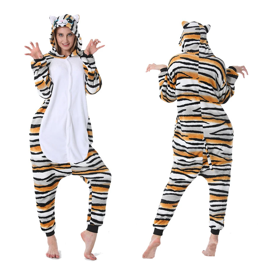 

Kigurumi Unicorn Pajamas Adults Animal Bear Tiger Cat Onesies for Women Pajamas Suit Winter Unicornio Nightie Pyjamas Sleepwear