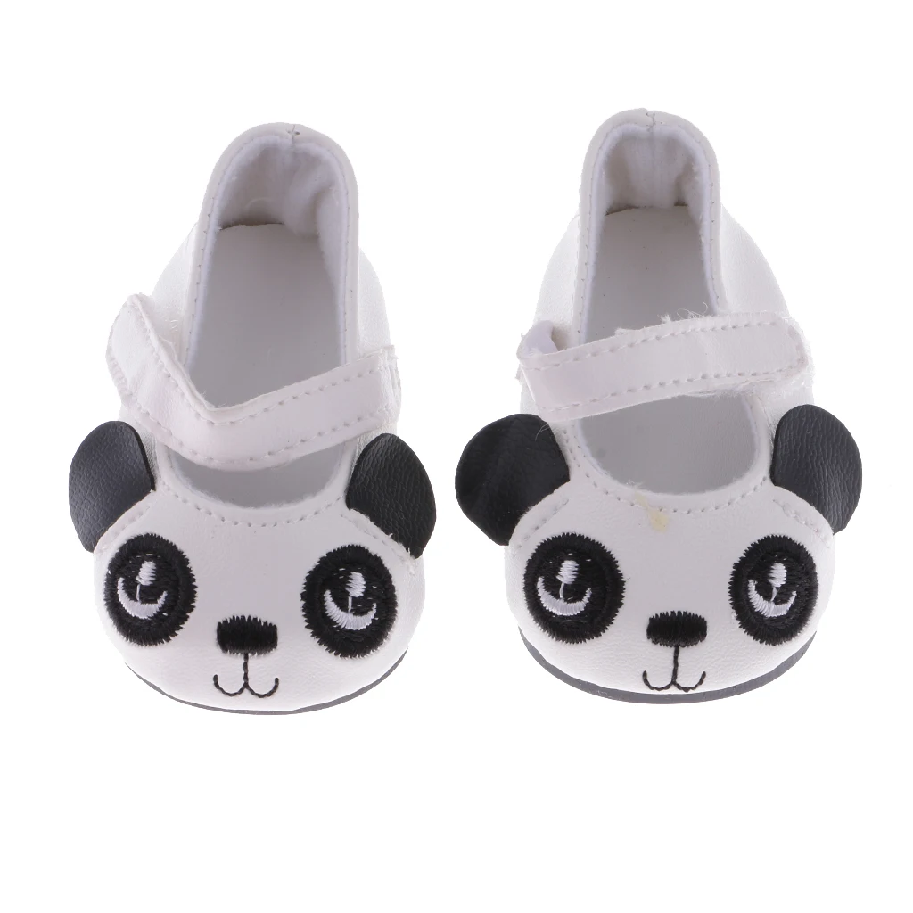 

Pair of Panda Designed Shoes for 18 inch American Doll Dolls