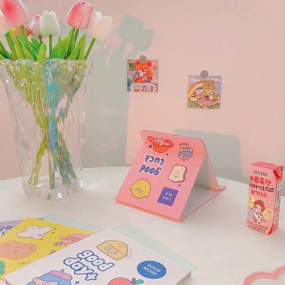

Desktop Foldable Makeup Mirror Cute Cartoon Pattern Small Mirror Portable Vanity Mirror Makeup Tool Accessories