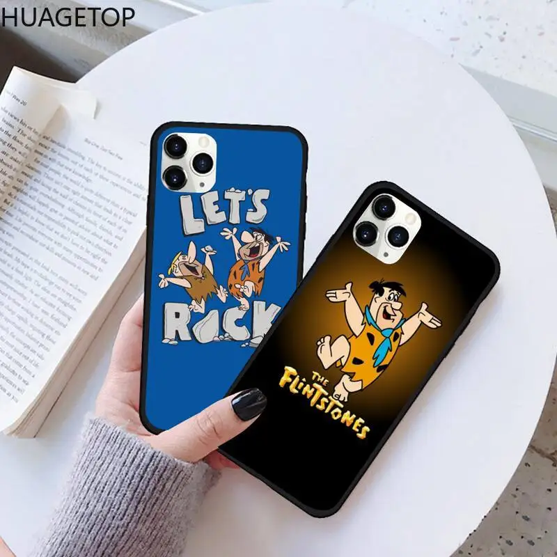 

Cute Cartoon Flintstones Phone Case Rubber for iPhone 11 pro XS MAX 8 7 6 6S Plus X 5S SE 2020 XR case