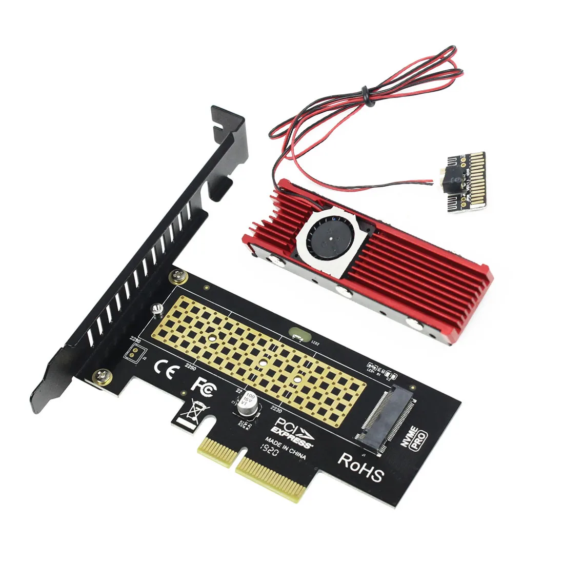 JEYI SK4 M.2 для NVMe SSD к PCI E X4 адаптерной карте M Key + Cool Warship 2280SSD вентилятор Радиатор Combo