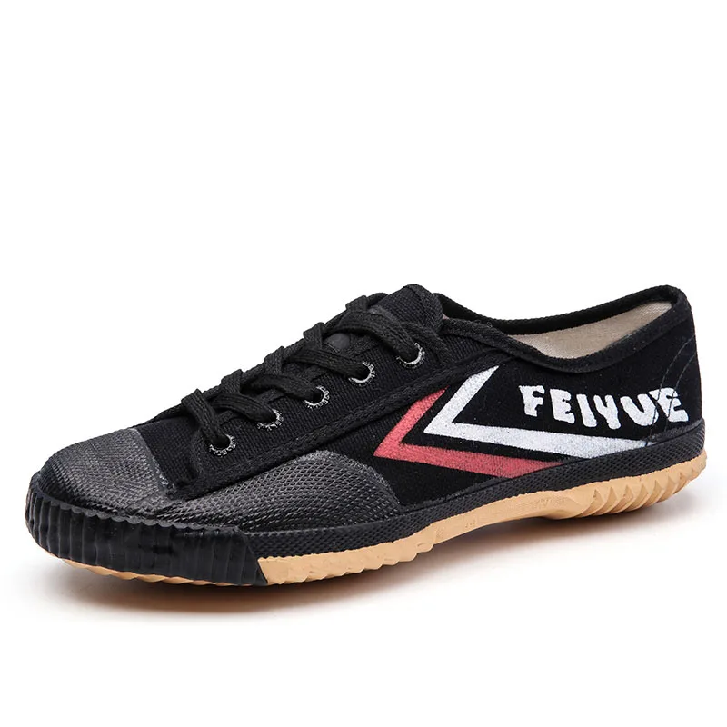 Black EUR 36 Классические кунг-фу обувь Feiyue обувь белый черный боевые искусства Taichi тхэквондо ушу Кунг Фу мягкая подошва кроссовки для мужчин tenis masculino - Цвет: Black EUR 36