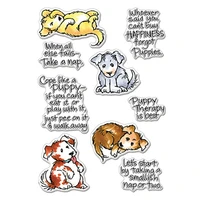 puppy therapy is the best 2020 new transparent stamps for diy scrapbooking paper cards making crafts supplies clear stamps