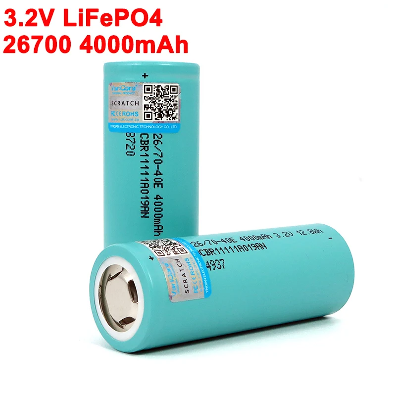 Аккумулятор LiFePO4 3 2 В 26700 4000 мА · ч 3C непрерывный разряд максимум 5C аккумулятор