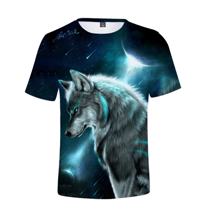 

Wolf Printed T Shirts Homme 3d Mens T Shirts Drop Ship Top Tee Short Sleeve Camiseta O-Neck Anime Tshirt Fashion Casual Brand
